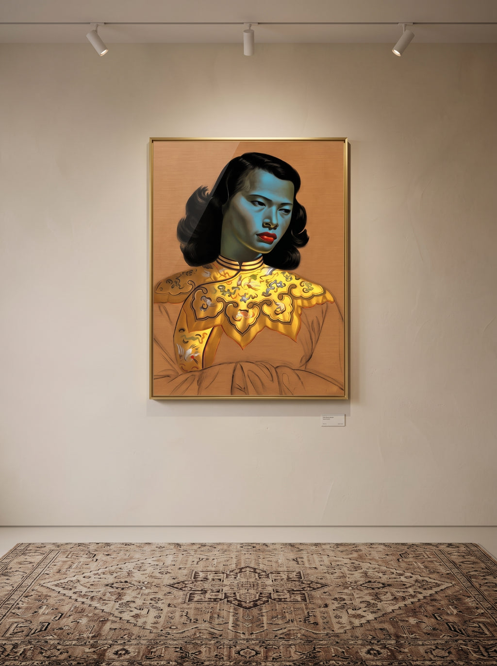 "Azure Elegance" Vintage Chinese Girl (The Green Lady)